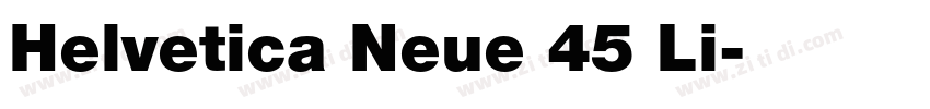 Helvetica Neue 45 Li字体转换
